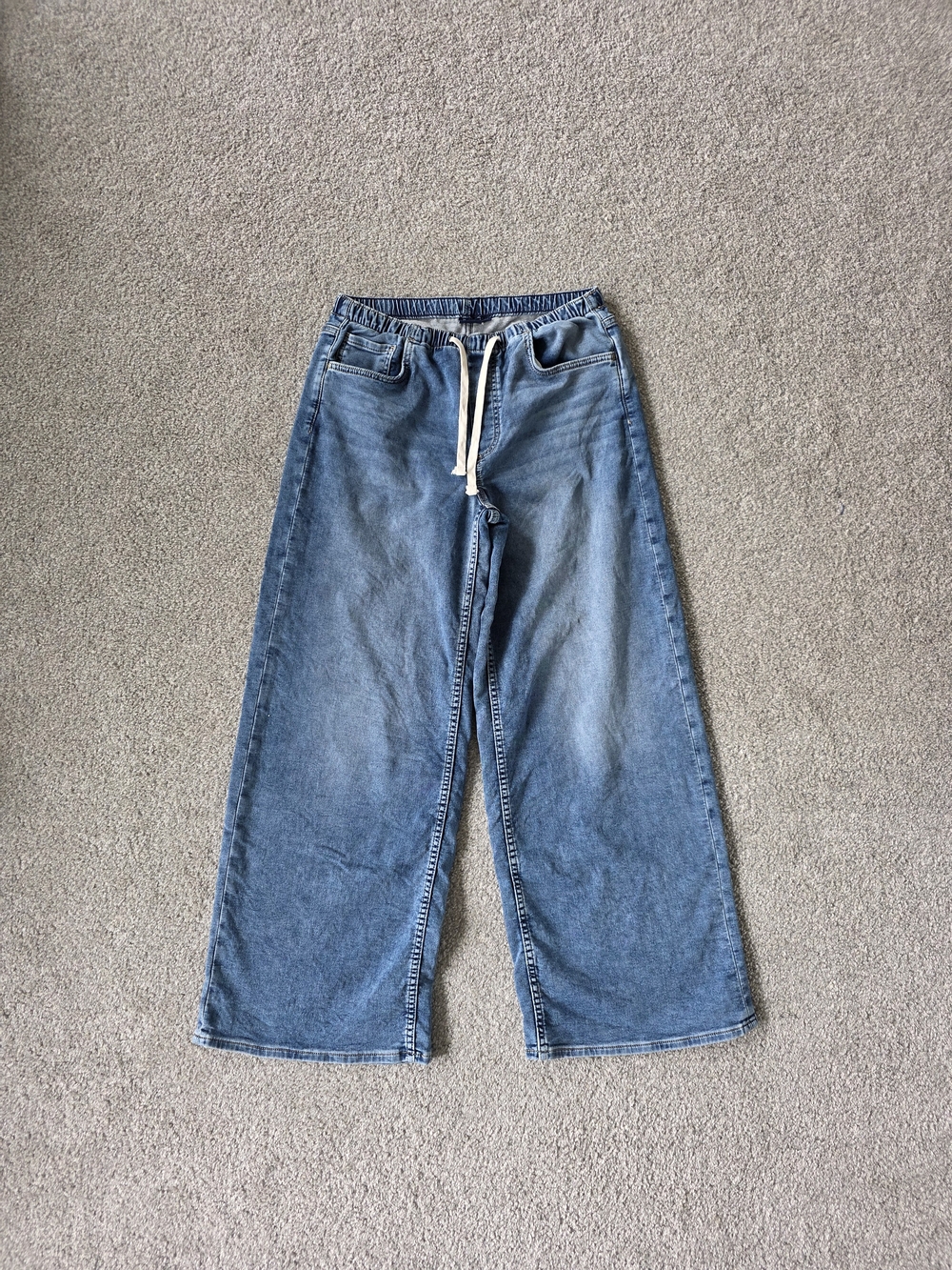GAP Womens Mid-Rise Knit Easy Baggy Jean